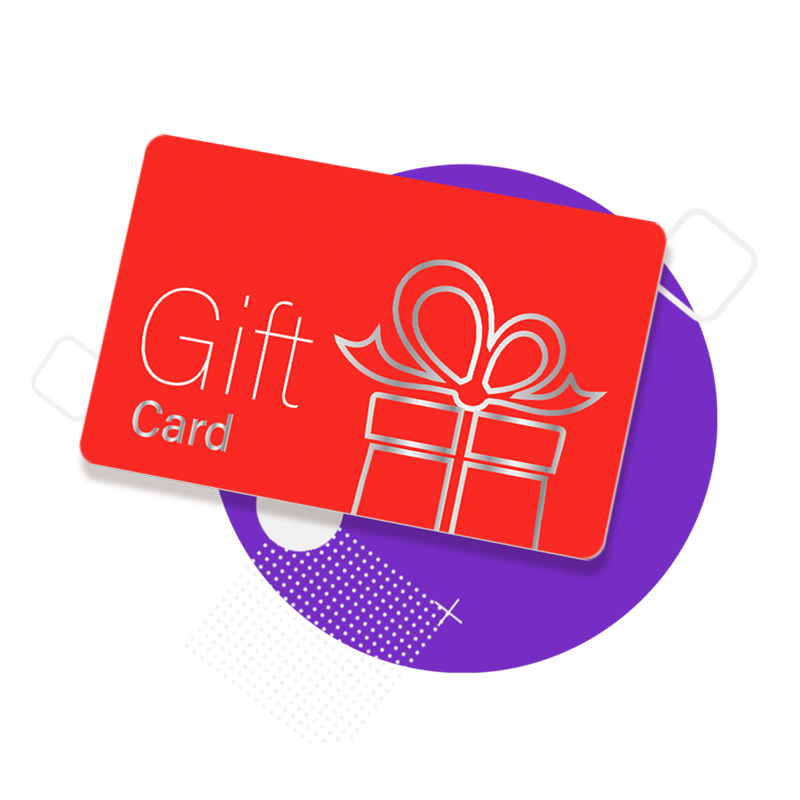 Gift card as part of a gift card system for better sales